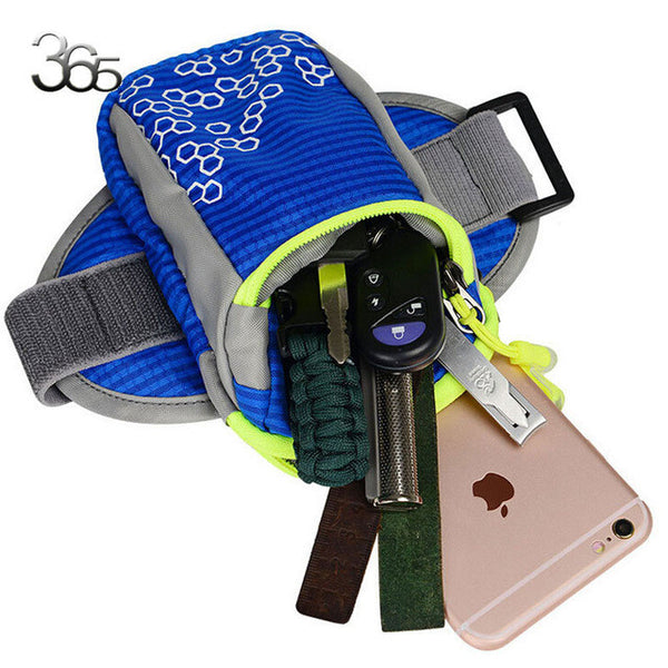 Free Shipping Big  Size:4x9x16cm Nice New Wrist Pouch Cell Phone Nylon Arm Bag Armband Wrist Belt Bag Pack
