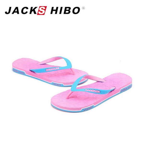 JACKSHIBO 2017 women's Home Slippers Spring Summer Fashion Woman Flip Flops sandalias mujer 5.5-7.5 Sky Blue Pink Rose Red