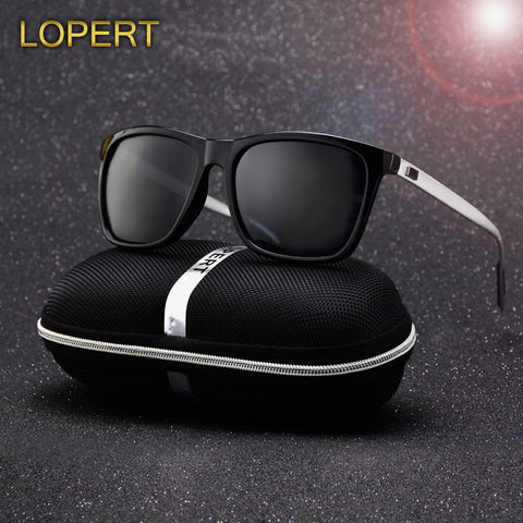 LOPERT Polarized AluminumTR90 Sunglasses Men Brand Designer Driving Glasses Fashion Women Vintage Sun Glasses For Men UV400