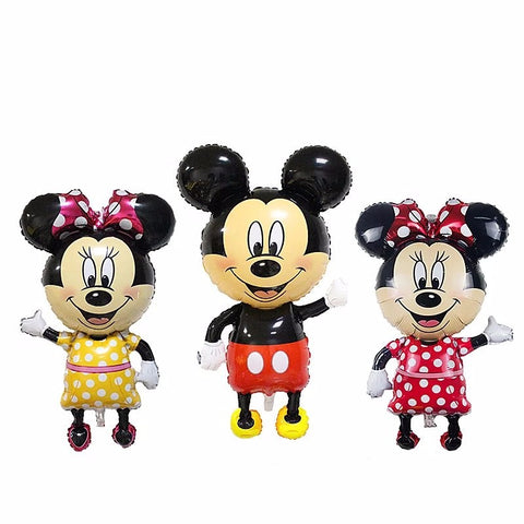 110*64cm Red Bowknot Mickey Minnie Mouse foil Balloons Classic kids Toys Birthday Party Supplies Big Size Mickey balloons