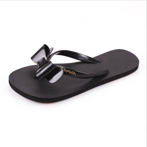 Casual beach sandals 2017 new fashion women bow sandals slippers flat with simple comfort  fashion sandals women
