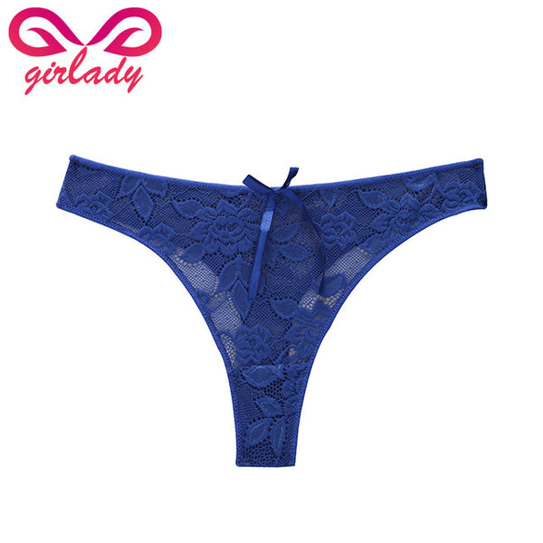 GIRLADY Ultra-thin Women's G-string Thong Transparent Sexy Panties Underwear Women Cotton Lace Tanga Briefs Women Intimates Hot