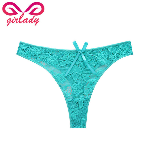 GIRLADY Ultra-thin Women's G-string Thong Transparent Sexy Panties Underwear Women Cotton Lace Tanga Briefs Women Intimates Hot