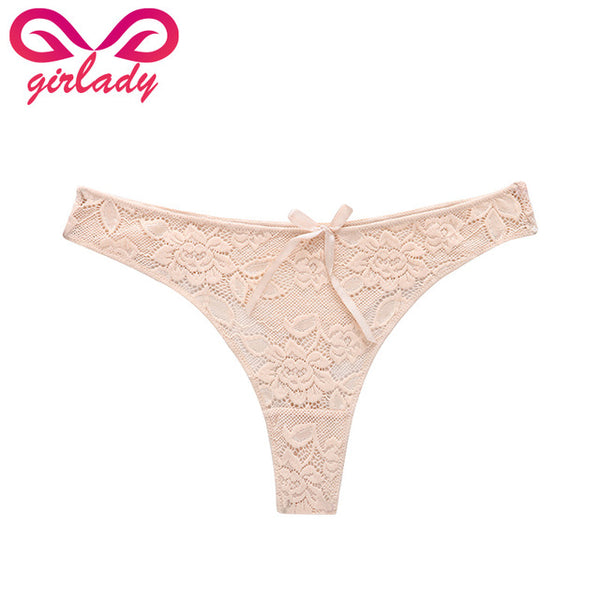 GIRLADY Ultra-thin Women's G-string Thong Transparent Sexy Panties Underwear Women Cotton Lace Tanga Briefs Women Intimates Hot