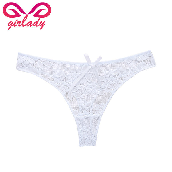 GIRLADY Ultra-thin Women's G-string Thong Transparent Sexy Panties Underwear Women Cotton Lace Tanga Briefs Women Intimates Hot