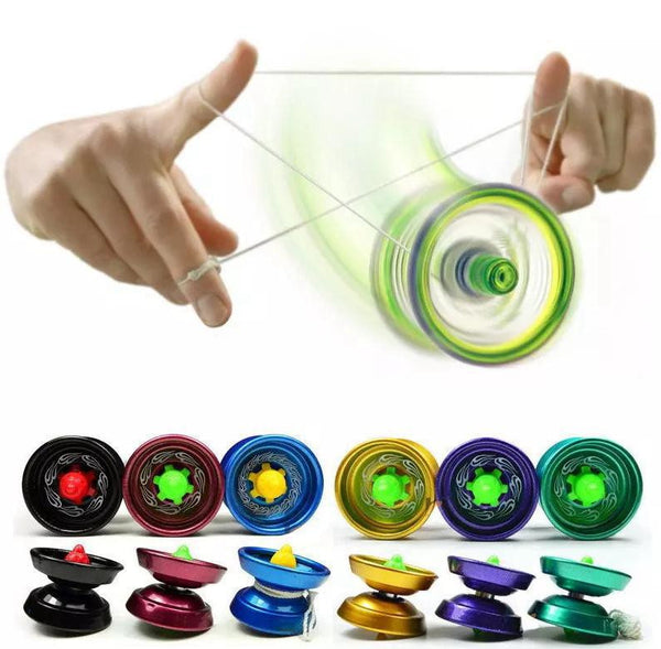 BOHS Toy Yoyo Alloy Cool Aluminum Design High Speed Professional YoYos Ball Bearing String Trick  Yo-Yo Kids Magic Juggling Toys