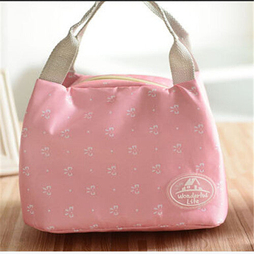 Portable Thermal Insulated Lunch Bag Lunchbox Storage Bag Lady Carry picinic Food Tote