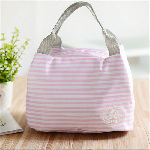 Portable Thermal Insulated Lunch Bag Lunchbox Storage Bag Lady Carry picinic Food Tote