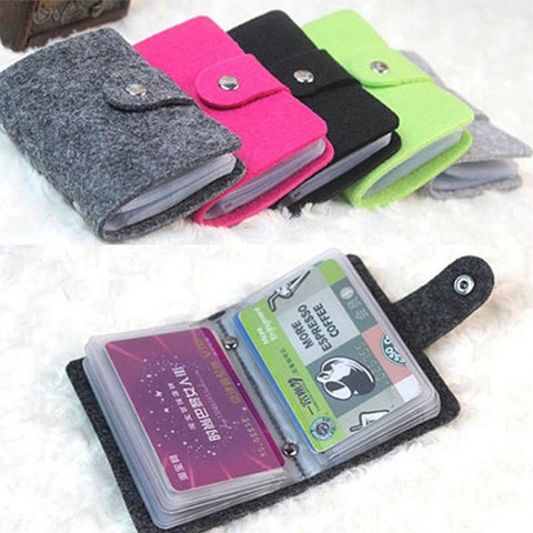 2017 Business Credit Card Holder Fashion 24 Bits Useful PU Leather Buckle Cards Holders Organizer porte carte bancaire