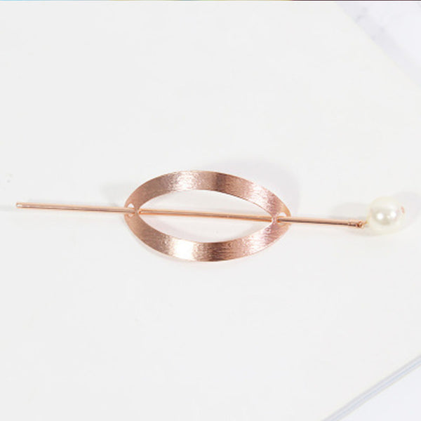 1PC New Bohemia Hairgrip Retro Love Hair Clasp Alloy Pearl Elegant Circle Hair Pins Hair Sticks Combs For Women Hair Accessories