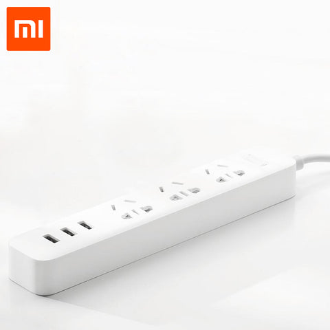 Genuine XiaoMi Smart Adaptation 3 USB 1A / 2A Power Strip with 3 Standard Sockets 100 - 240V for Smart Phone Tablet PC Computer