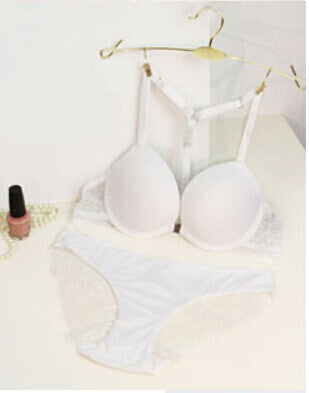 CDJLFH 2016 Intimates New women sexy Y-line straps bra set front closure bra + hollow out Panties Lace Sexy bra set