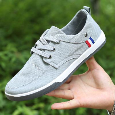 CBJSHO New Fashion 2017 Breathable Canvas Mens Shoes Lace-Up Solid Flats Spring Autumn Quality Casual Denim Canvas Shoes For Men