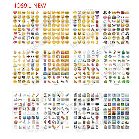 mixed or same 10 sheets/lot  Classic/face/New Emoji stickers 48 Die Cut sticker for notebook fun message Vinyl*funny*creative