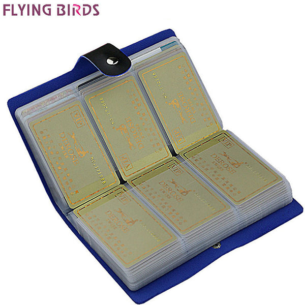 FLYING BIRDS! Card Holder brand High Quality women&men card bags name ID Business Leather 156 Bank credit Card Case LS8916fb