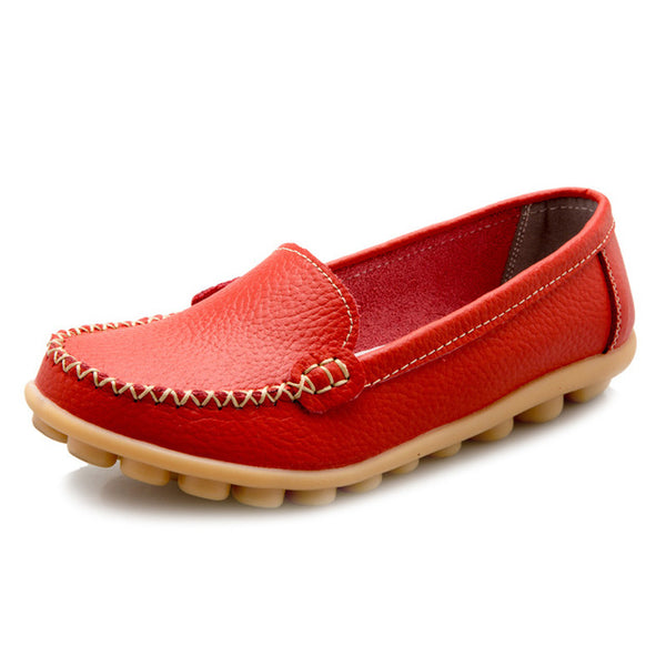 2017 New Leather Women Flats Moccasins Loafers Wild Driving women Casual Shoes Leisure Concise Flat In 7 Colors 918W