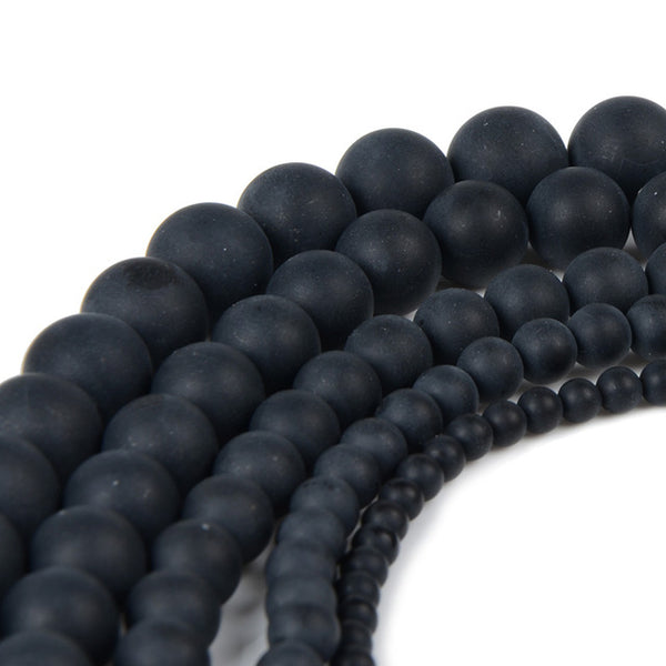 Chanfar 8mm Natural Stone Beads Black Lava Tiger Eye Bulk Loose Stone Beads For DIY Making Bracelet Necklace Jewelry