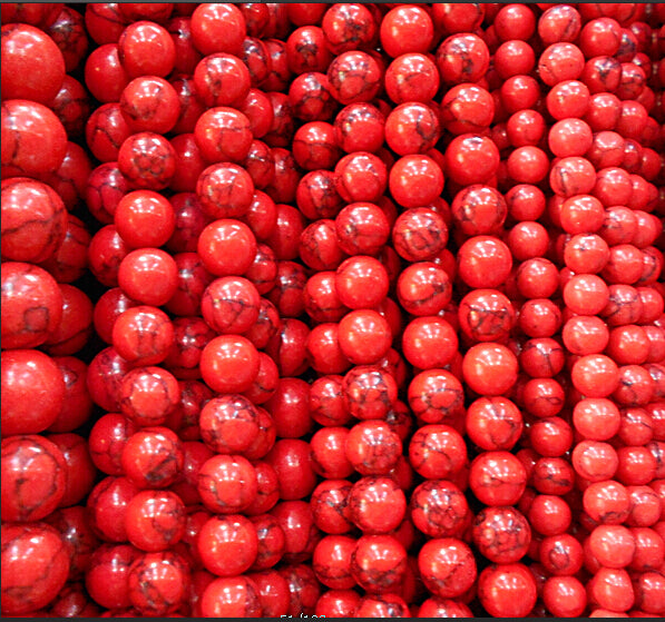 4MM 6MM 8MM 10MM 12MM Bulk Natural Red  Stones Round Spacer Loose Beads For Necklace Bracelet Charms Jewelry Making