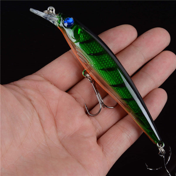 1PCS Floating Minnow Fishing Lure Laser Hard Artificial Bait 3D Eyes 11cm 13.4g Fishing Wobblers Crankbait Minnows