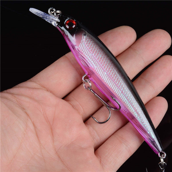 1PCS Floating Minnow Fishing Lure Laser Hard Artificial Bait 3D Eyes 11cm 13.4g Fishing Wobblers Crankbait Minnows