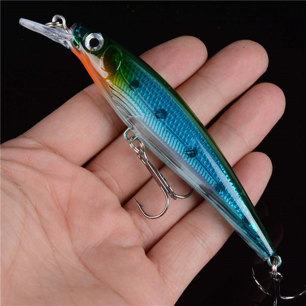 1PCS Floating Minnow Fishing Lure Laser Hard Artificial Bait 3D Eyes 11cm 13.4g Fishing Wobblers Crankbait Minnows