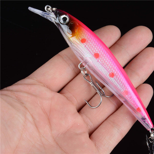 1PCS Floating Minnow Fishing Lure Laser Hard Artificial Bait 3D Eyes 11cm 13.4g Fishing Wobblers Crankbait Minnows