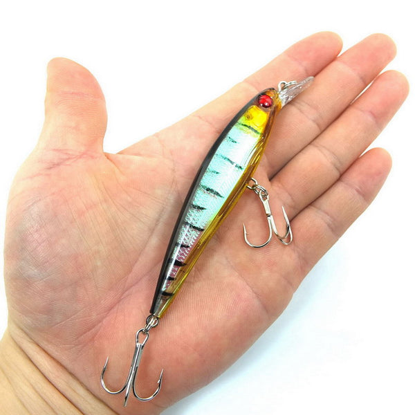 1PCS Laser Minnow Fishing Lure 11CM 13G pesca hooks fish wobbler tackle crankbait artificial japan hard bait swimbait