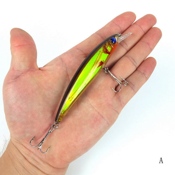 1PCS Laser Minnow Fishing Lure 11CM 13G pesca hooks fish wobbler tackle crankbait artificial japan hard bait swimbait