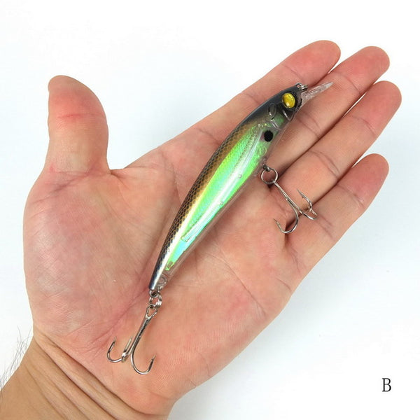 1PCS Laser Minnow Fishing Lure 11CM 13G pesca hooks fish wobbler tackle crankbait artificial japan hard bait swimbait