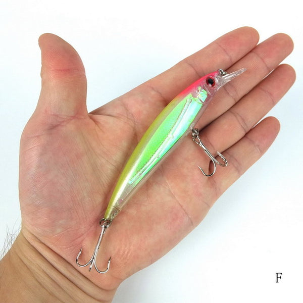 1PCS Laser Minnow Fishing Lure 11CM 13G pesca hooks fish wobbler tackle crankbait artificial japan hard bait swimbait