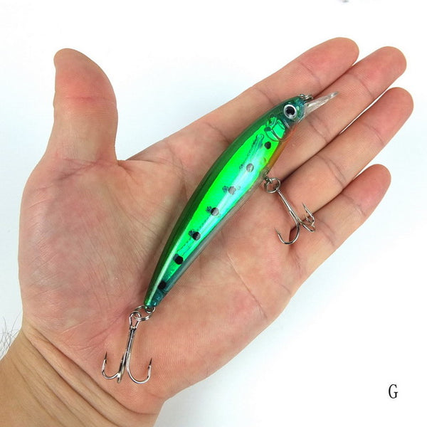 1PCS Laser Minnow Fishing Lure 11CM 13G pesca hooks fish wobbler tackle crankbait artificial japan hard bait swimbait