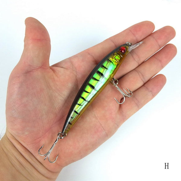 1PCS Laser Minnow Fishing Lure 11CM 13G pesca hooks fish wobbler tackle crankbait artificial japan hard bait swimbait