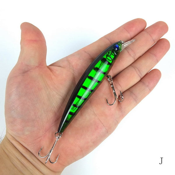 1PCS Laser Minnow Fishing Lure 11CM 13G pesca hooks fish wobbler tackle crankbait artificial japan hard bait swimbait