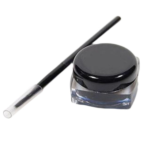 Eye Liner Makeup Eye With Brush 2 In 1 Black Gel Eyeliner Make Up Waterproof  Cosmetics Set