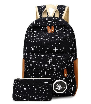 2017 Hot Luggage Fashion Star Women Men Canvas Backpack Schoolbags School Bag For girl Boy Teenagers Casual Travel bags Rucksack