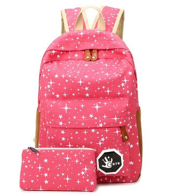2017 Hot Luggage Fashion Star Women Men Canvas Backpack Schoolbags School Bag For girl Boy Teenagers Casual Travel bags Rucksack