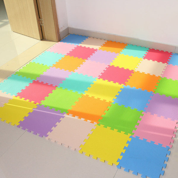 Meitoku baby EVA Foam Play Puzzle Mat/ 18 or 24/lot Interlocking Exercise Tiles Floor Carpet Rug for Kid,Each 30cmX30cm,1cmThick