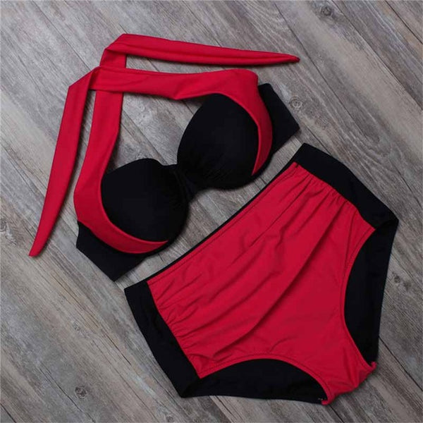 BANDEA bikinis women swimsuit push up swimwear  2017 halter bikini summer beach wear print bathing suit HA808