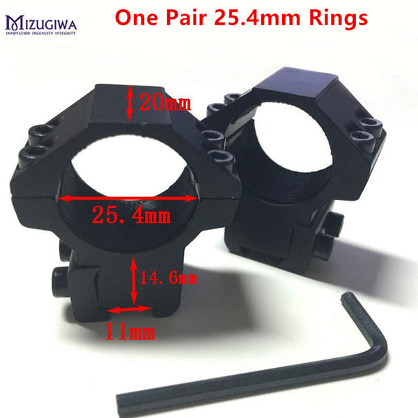 2PCS 30mm / 25.4mm Hunt Riflescope mount ring 11mm / 20MM dovetail rail high profile Low Profile for rifle scope hunting mount