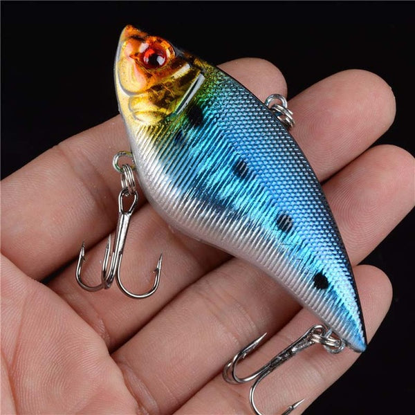 1PCS 16G Hard VIB Lures 7CM Fishing Bait Treble Hooks Sinking Crankbait Fishing Tackle