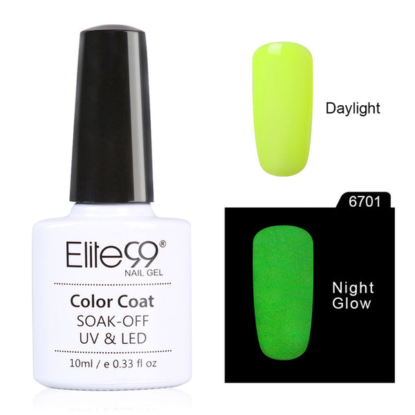 Elite99 1pcs Candy Nail Art Varnish Nail Lacquer Neon Nail Lacquer, Luminous Fluorescent Nail Polish Glow in the Dark