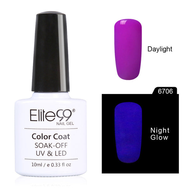 Elite99 1pcs Candy Nail Art Varnish Nail Lacquer Neon Nail Lacquer, Luminous Fluorescent Nail Polish Glow in the Dark