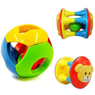 2pcs Baby Toy Colourful Jingle Ball Little Bear Ring jingle Developmental Baby Classic Toys