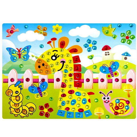 2pcs/lot 16.5*21.5cm Diamond Picture Sticker DIY Creative Hand Paste Paper Puzzle Educational Toys for Children