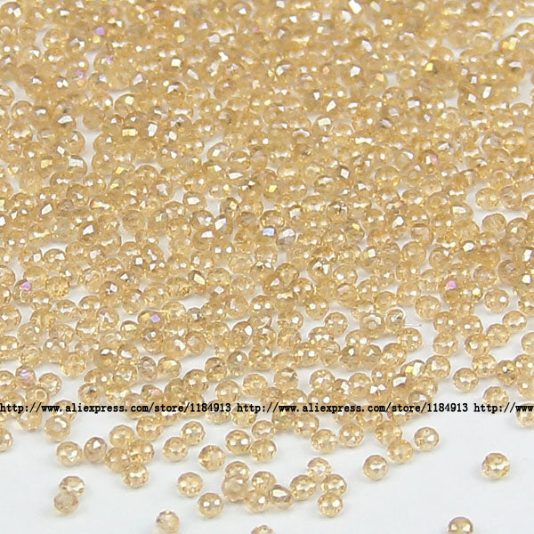 JHNBY Flat Round Shape Upscale Austrian crystals 2mm 200pcs loose beads color ball supply bracelet necklace Jewelry Making DIY