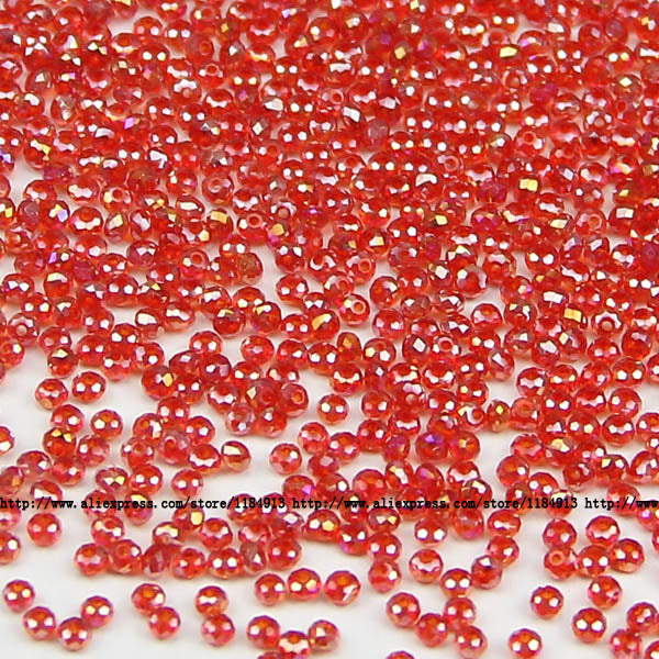 JHNBY Flat Round Shape Upscale Austrian crystals 2mm 200pcs loose beads color ball supply bracelet necklace Jewelry Making DIY