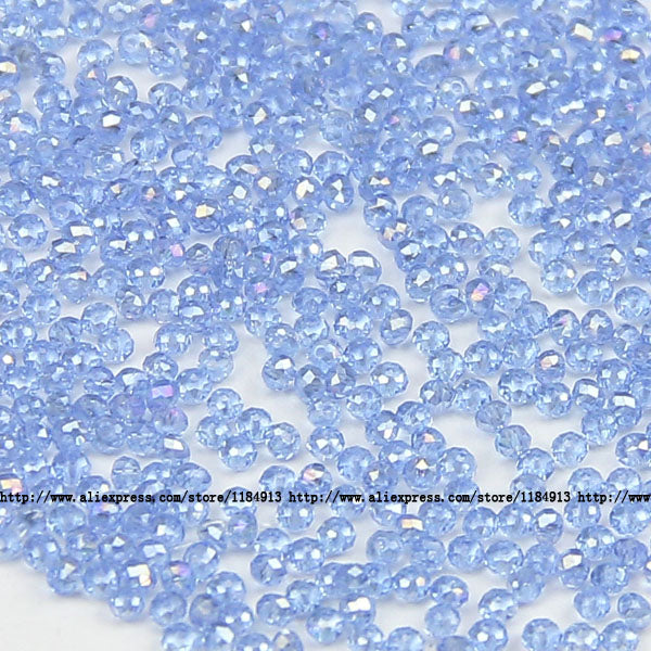 JHNBY Flat Round Shape Upscale Austrian crystals 2mm 200pcs loose beads color ball supply bracelet necklace Jewelry Making DIY