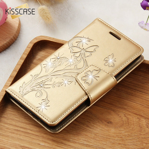 KISSCASE Phone Case for Samsung J5 2016 Cover PU Leather S8 Plus Flip Cover For Samsung Galaxy J510 J5 2016 Case Stent Card Slot