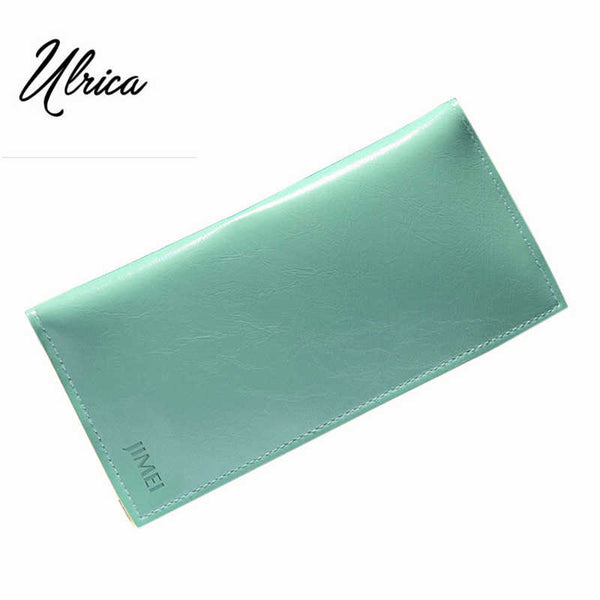 Handy Women Clutch Fashion PU Leather 2 Fold Wallets Female Long Wallet Fresh Coin Purses Lady Card&ID Holders Money Bags