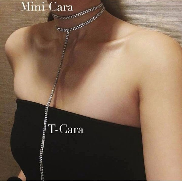 New Fashion Women 2017 Chocker Constraints Rhinestone Crystal Personality Neck Long  Chain Pendant Choker Necklaces Jewelry